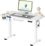 Електрическо регулируемо бюро FLEXISPOT с памет, 110x54 см, бяло, снимка 1