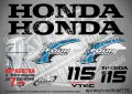 HONDA извънбордови двигател стикери надписи 100 115 130 135 150 hp, снимка 3