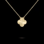 Van Cleef & Arpels VCA Gold Clear Vintage Alhambra Clover Дамско Колие, снимка 9