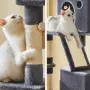 Драскалка за котки Dark Gray 206 см – XXL катерушка с къщички, хамаци и платформи, снимка 4