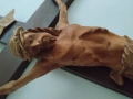 Голям кръст Разпятие Христово изцяло от дърво ръчно изработен, снимка 4