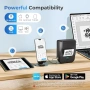 Нов Bluetooth термо етикетен принтер PM240 2 инча с 3 ролки етикети за дом офис училище, снимка 8