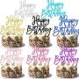 8 броя Happy birthday различни цветове декорация на торта , снимка 1