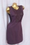 ZARA M/ L Тъмно бордо къса рокля, снимка 2