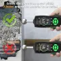 RDINSCOS влагомер за стени и дърво – безразрушително измерване, LCD дисплей и аларма, снимка 5