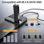Нов Alxum M.2 NVME SATA SSD корпус външен - 2 в 1 преносим без инструменти, снимка 3