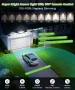 Мощен LED прожектор MEIHUA 100W, 9600LM, 3 глави, сензор и дистанционно, снимка 4