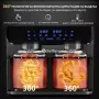 Фритюрник с горещ въздух XXL 9L, 2 камери, 8 програми, Двойно готвене & Синхронизиран финал, снимка 8