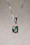 Ръчно колие с естествен австралийски двуцветен Сапфир 1.22ct VVS с верижка и Сертификат, снимка 2