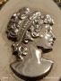 Винтидж брошка камея от хематитно стъкло Викториански стил 53349, снимка 5
