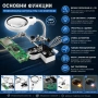 Професионална мощна увеличителна настолна лупа трета помощна ръка с LED осветление за платки щипки, снимка 2