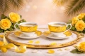 Комплект за кафе от костен порцелан, снимка 6
