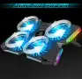 Охладителна подложка Klim Wind RGB за лаптопи до 17.3 инча черна rgb осветление с кутия като нова, снимка 1
