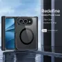 DUX DUCIS Aimo за iPhone Fold Магнитен PC TPU Калъф със Защита на Пантата и Скрийн Протектор – Черен, снимка 3