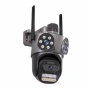 Тройна външна WiFi камера 9MP с аларма, 24 диода, iCSee, 64GB памет, снимка 1