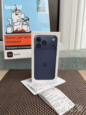 НОВ❗️ 512GB❗️24м ГАР. ❗️iPhone 17 Pro Max ❗️Лизинг от 55€/мес ❗️Deep Blue син, снимка 3 - Apple iPhone - 55146506