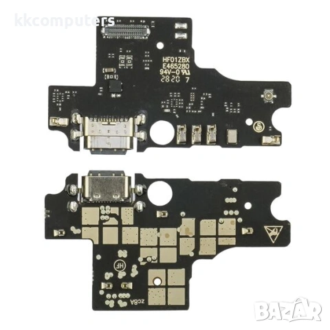 Конектор зареждане за ZTE Blade A51 на платка с микрофон и компоненти