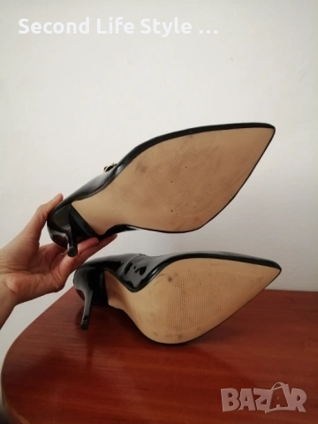 №43 унисекс - мъжки/дамски обувки на висок ток с остър връх и закопчаване с катарама -Hey Si Mey , снимка 10 - Официални обувки - 54217291