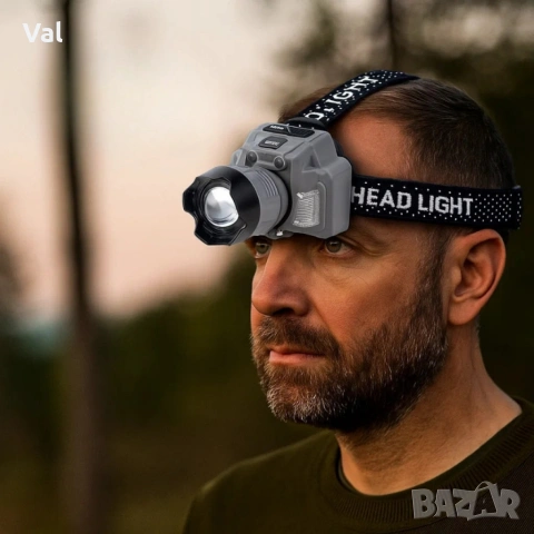 Челник за глава с интелигентно управление с движение и LED дисплей HX-915S, снимка 5 - Други инструменти - 54808222