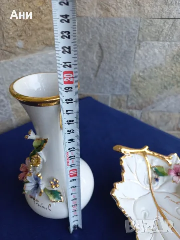 Красива декоративна ваза и купа-листо, снимка 14 - Вази - 55533961