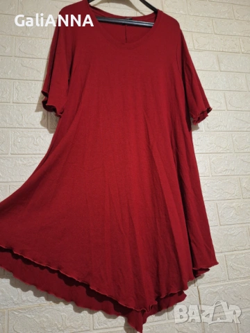 СТРАХОТНА ТУНИКА В ЧЕРВЕН ЦВЯТ 2XL, снимка 2 - Туники - 54496706
