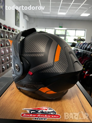 Отваряема мото каска SCORPION ADX-2 CAMINO Orange,L 59-60см. очила 271.86 лв. / 139 €, снимка 3 - Аксесоари и консумативи - 54515497