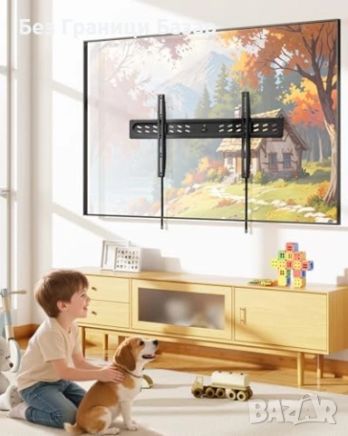 Нова TV стойка за стена 43-95 инча стомана VESA 800x400 стенна за телевизор, снимка 7 - Други стоки за дома - 54561182