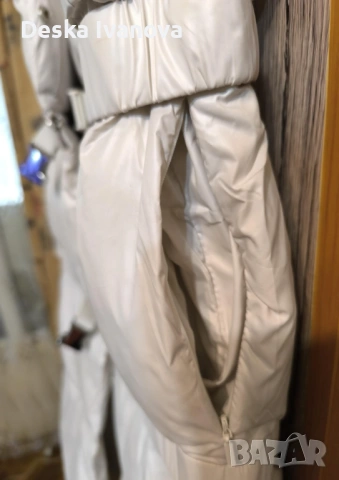 Дълга бяла  дамска грейка , снимка 6 - Елеци - 54265396