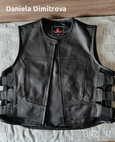 Мъжки кожен елек 6xl