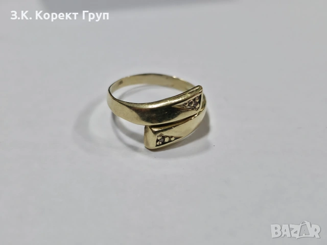 Дамски златен пръстен 14К 585 / 1,27 гр., снимка 2 - Пръстени - 54384546