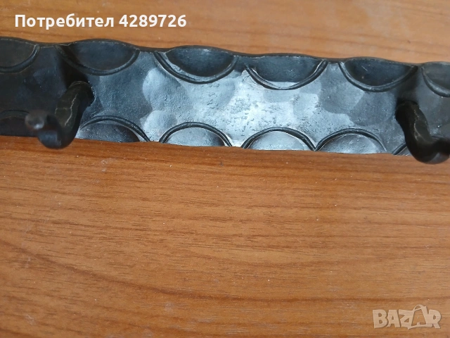 Масивна стенна закачалка от ковано желязо, снимка 3 - Закачалки - 54820318