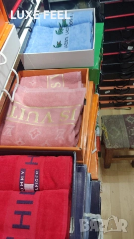 Boss 🔹 Louis Vuitton 🔹 Hermes 🔹 Lacoste 🔹2бр Хавлии в Кутия , снимка 12 - Хавлиени кърпи - 54729615