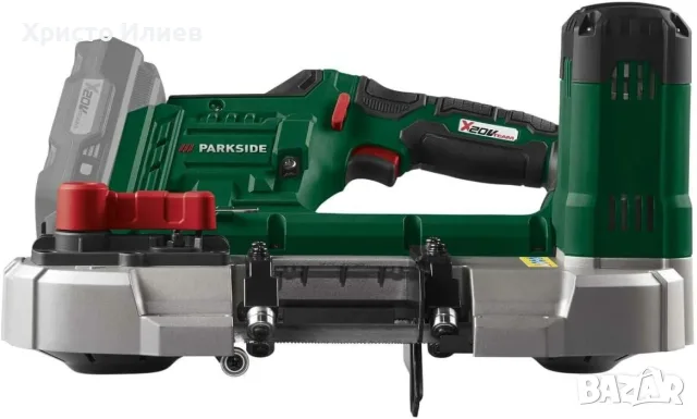 Parkside Акумулаторен лентов трион 20V Банциг за метал, снимка 2 - Други инструменти - 55484982