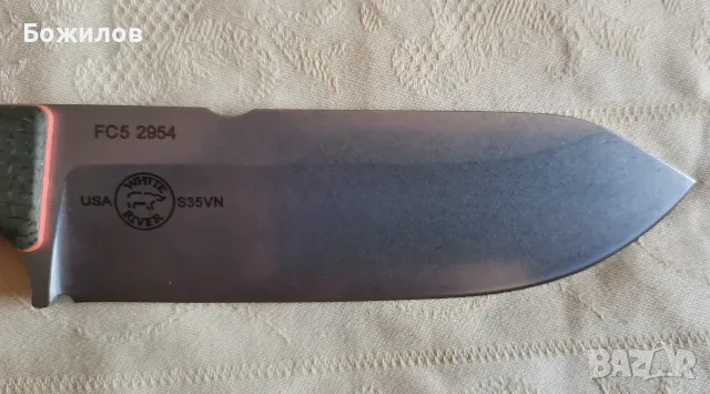 🔥 Легендарният White River Firecraft FC5 (CPM-S35VN / Green Micarta) – Чисто Нов!, снимка 10 - Ножове - 55588086