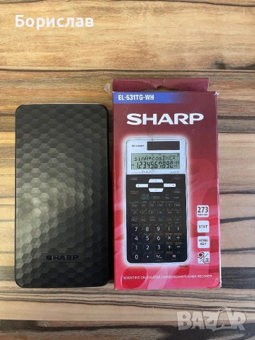 Калкулатор Sharp - EL-531TH, научен, черен/бял, 10 dig