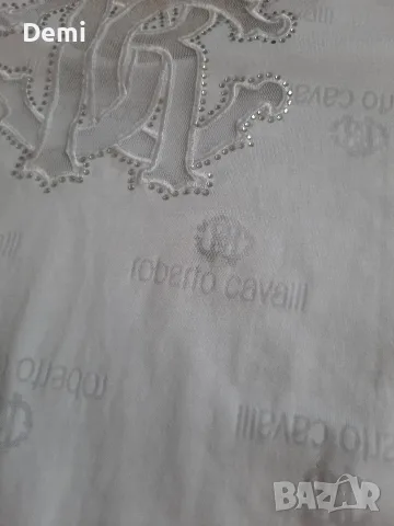 Дамска бяла тениска Roberto Cavalli , снимка 8 - Тениски - 55439875