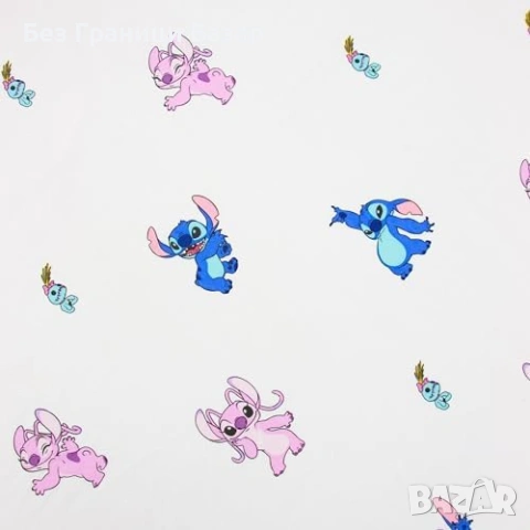 Нов Lilo Stitch Disney детски чаршаф с ластик 90x200 Stitch Angel анимационен герой дизайн