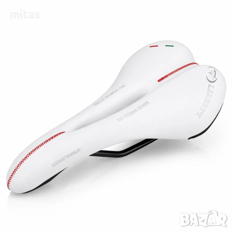 Седалка за велосипед Selle Monte Grappa Liberty, бяла, Made in Italy, снимка 3 - Аксесоари за велосипеди - 47369977