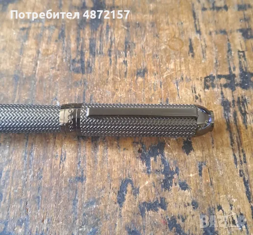 писалка HUGO BOSS Gun метал с модернизирани шарки на рибена кост, снимка 8 - Ученически пособия, канцеларски материали - 55577834