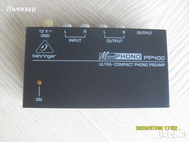 Предлагам грамофонен предусилвател "BEHRINGER"