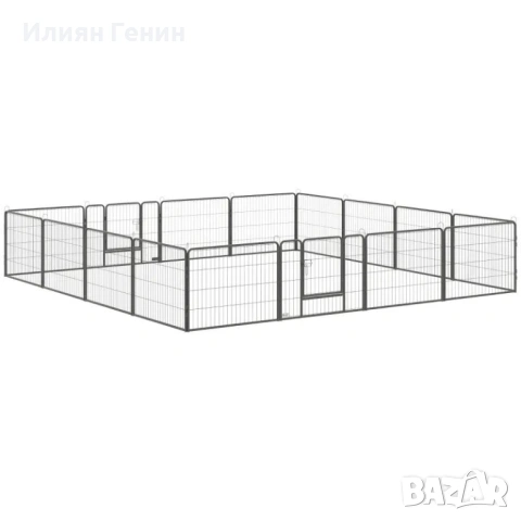 PawHut Заграждение за кученца с 16 мрежови панела