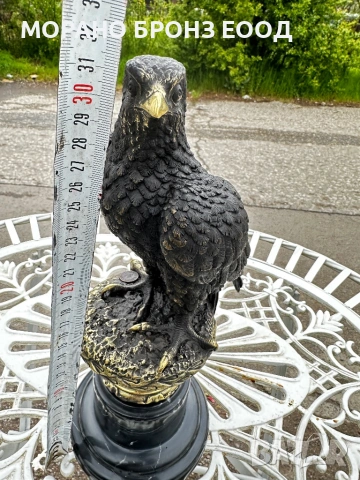 Величествена бронзова статуетка „Орел“ (31.5 см, 3.7 кг) – Подпис A. Thorburn – Печат Paris