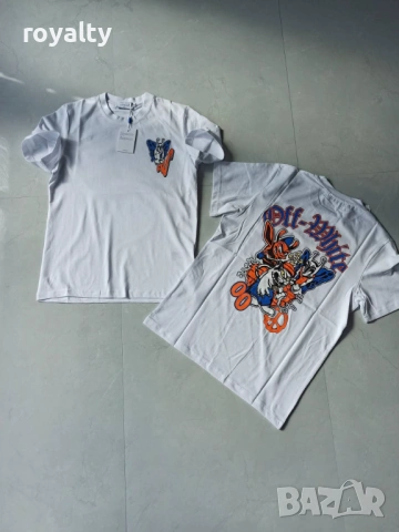 Off White Нова Мъжка Тениска Два Цвята 