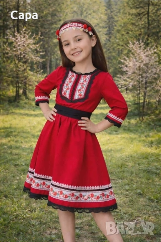 Стилни рокли с народни мотиви за малки и големи , снимка 17 - Рокли - 54513562