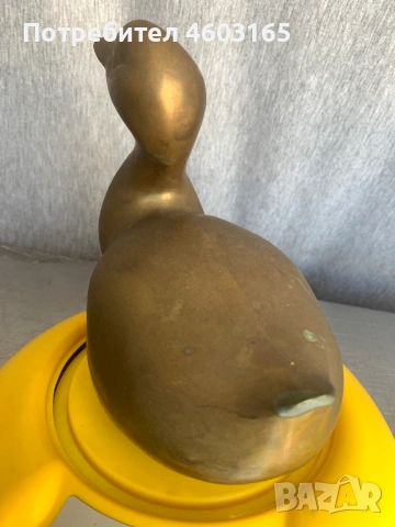 бронзова фигура на патица, снимка 3 - Антикварни и старинни предмети - 54321486