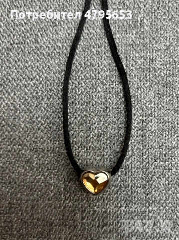 Висулка Swarovski, жълто сърце, с две лица