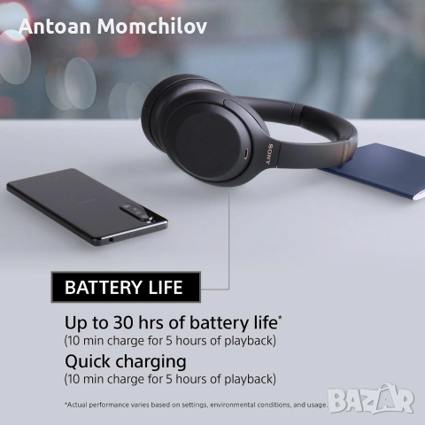 Слушалки Sony WH-1000XM4 Wireless ANC Черни, снимка 9 - Bluetooth слушалки - 54964447