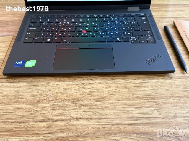 НОВ! Lenovo T14s 2 in 1`Ultra 7 255U/32GB LPDDR5X/512GB NVMe/Гаранция/Батерия 100%-1ц/WUXGA IPS, снимка 4 - Лаптопи за работа - 54717905