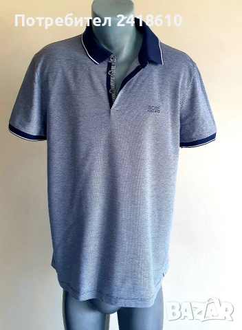 Hugo Boss Mercerised Pique Pima Cotton Regular Fit Mens Size L - XL НОВО! ОРИГИНАЛНА Тениска!, снимка 3 - Тениски - 54767572