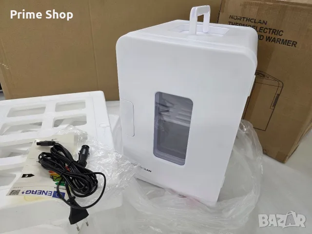 15L Мини Хладилник 12V / 220V с функции за охлаждане и затопляне, Бял, NORTHCLAN, снимка 13 - Хладилни чанти - 55409774